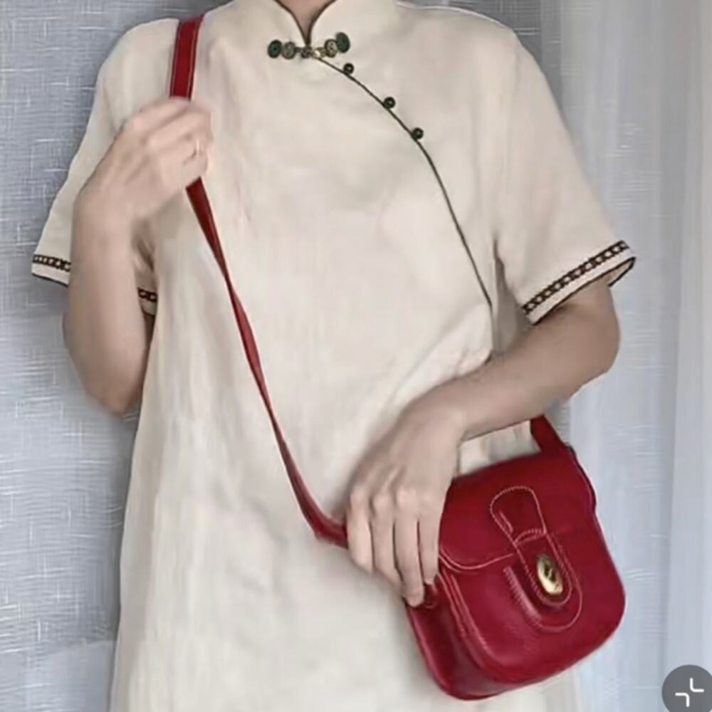 RARE Vintage Coach Sheridan Red Pebble Leather Durham Mini Bag 4211